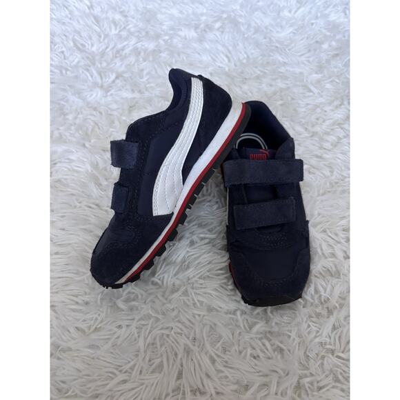 Puma toddler boy sz. 10 classic blue/red suede strap closure sneaker. Exc. cond - Picture 13 of 13